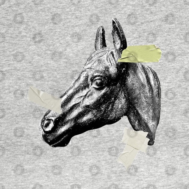 Horses Head, Tape, Moodboard Style Horse by badlydrawnbabe